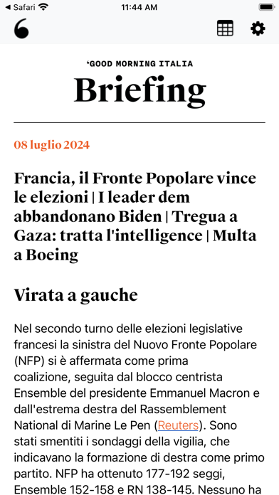 Good Morning Italia Screenshot