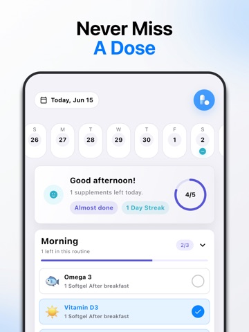 Supplement & Routine Tracker iPad screenshot