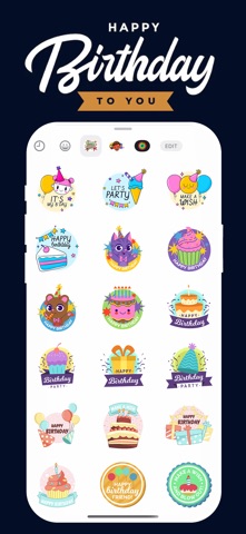 Birthday Stickers!!! iPhone screenshot