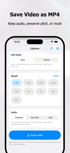 ClipPace: Video Speed Editor screenshot 3