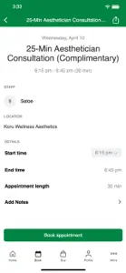 Koru Med Spa screenshot #3 for iPhone