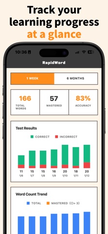 RapidWord - AI Flashcards iPhone screenshot