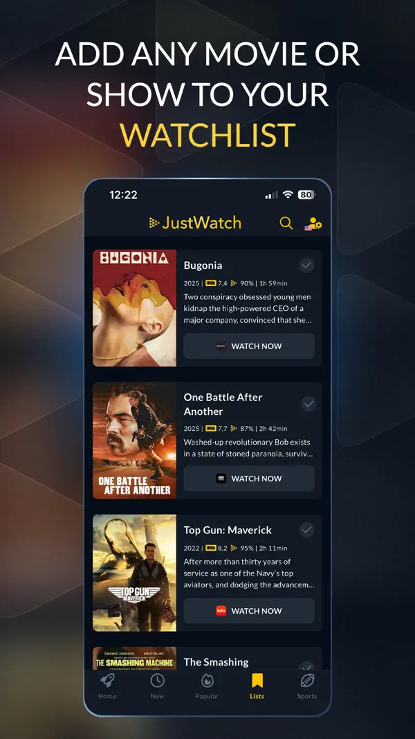 JustWatch - Movies & TV Shows iPhone App Screenshot 6 – Unterhaltung