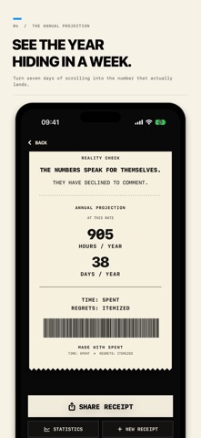 SPENT: Screen Time Receipt Screenshot 4 of 6