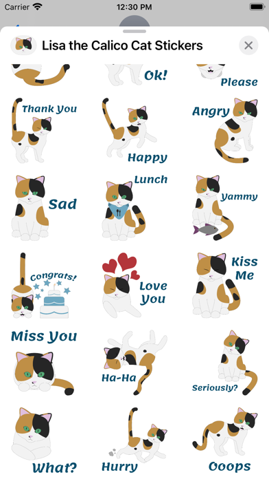 Screenshot #2 pour Lisa the Calico Cat Stickers