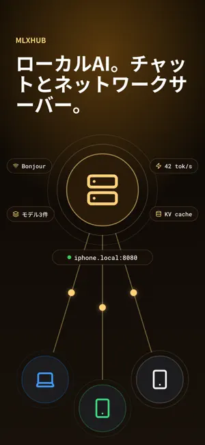 MLXHub: ローカルAIチャット iPhone screenshot 1