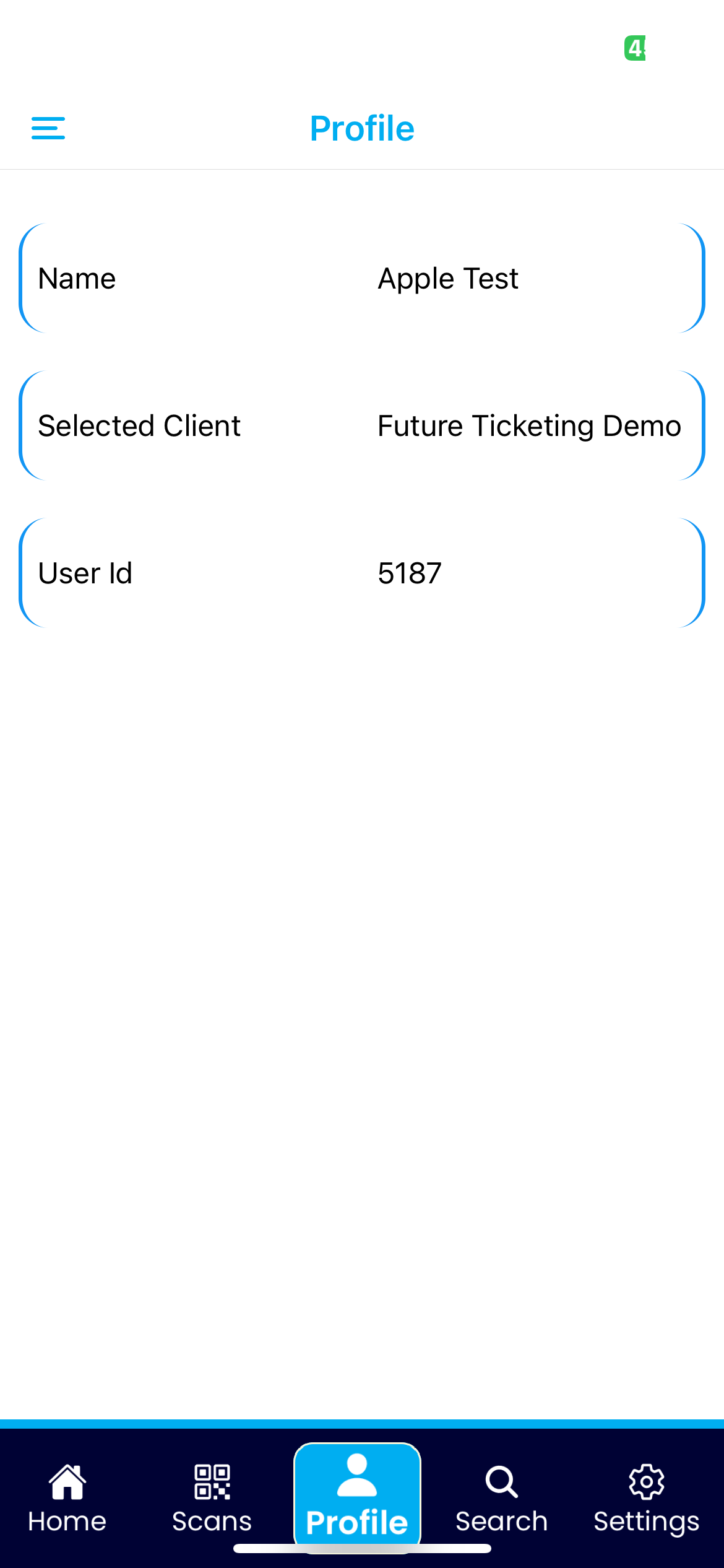 Future Ticketing Scanner