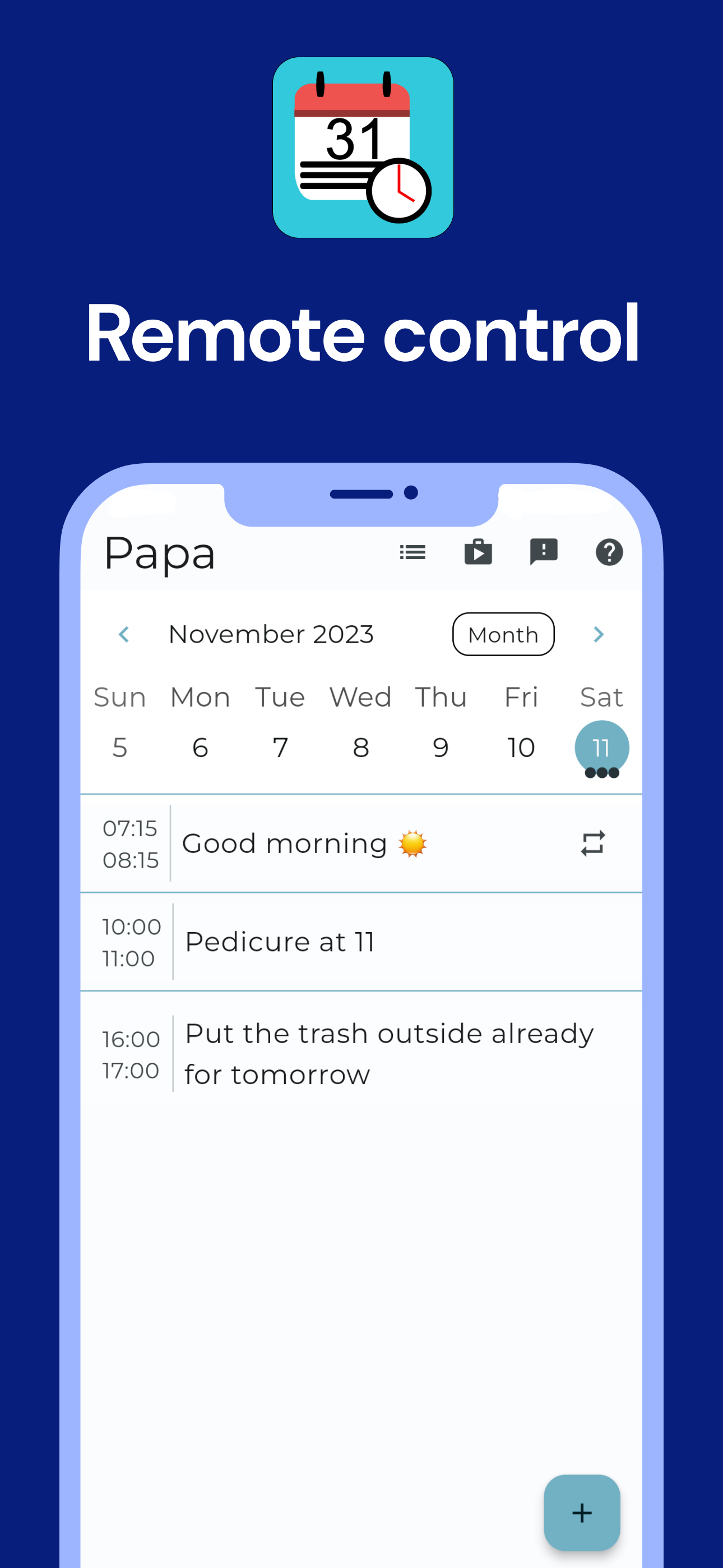 Calendar Clock Administrator