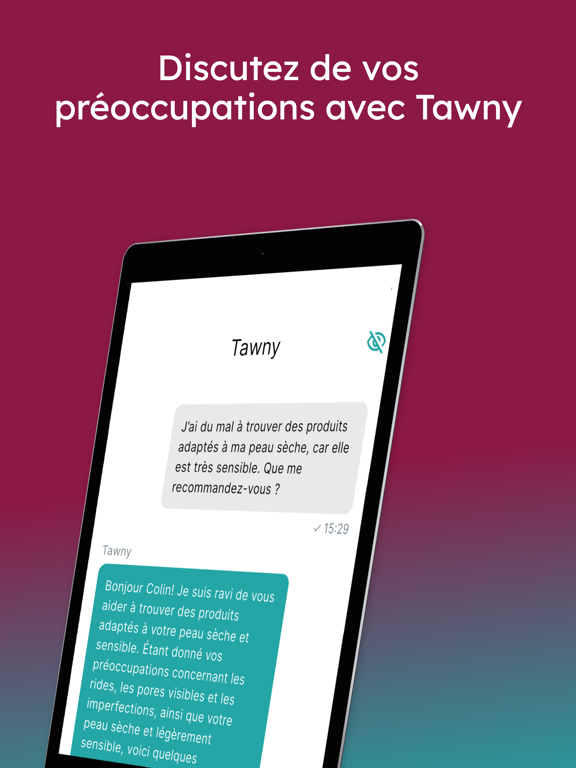 TNB Skincare – AI Assistant iPad screenshot