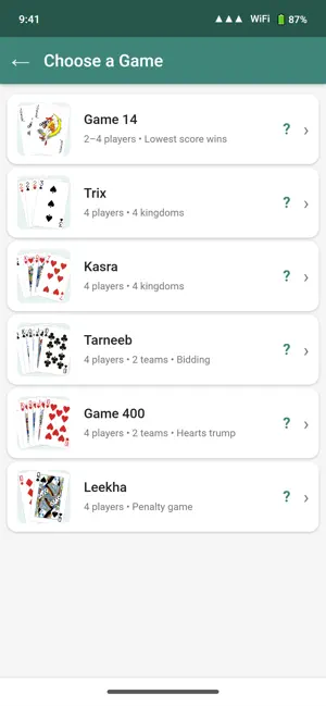 Card Scores, Easy Calculations screenshot 1