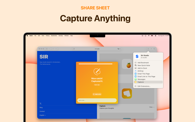 Quick Notes - Capture Screenshot