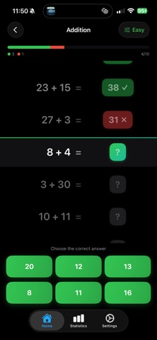 QuickMath - Daily Practice iPhone screenshot