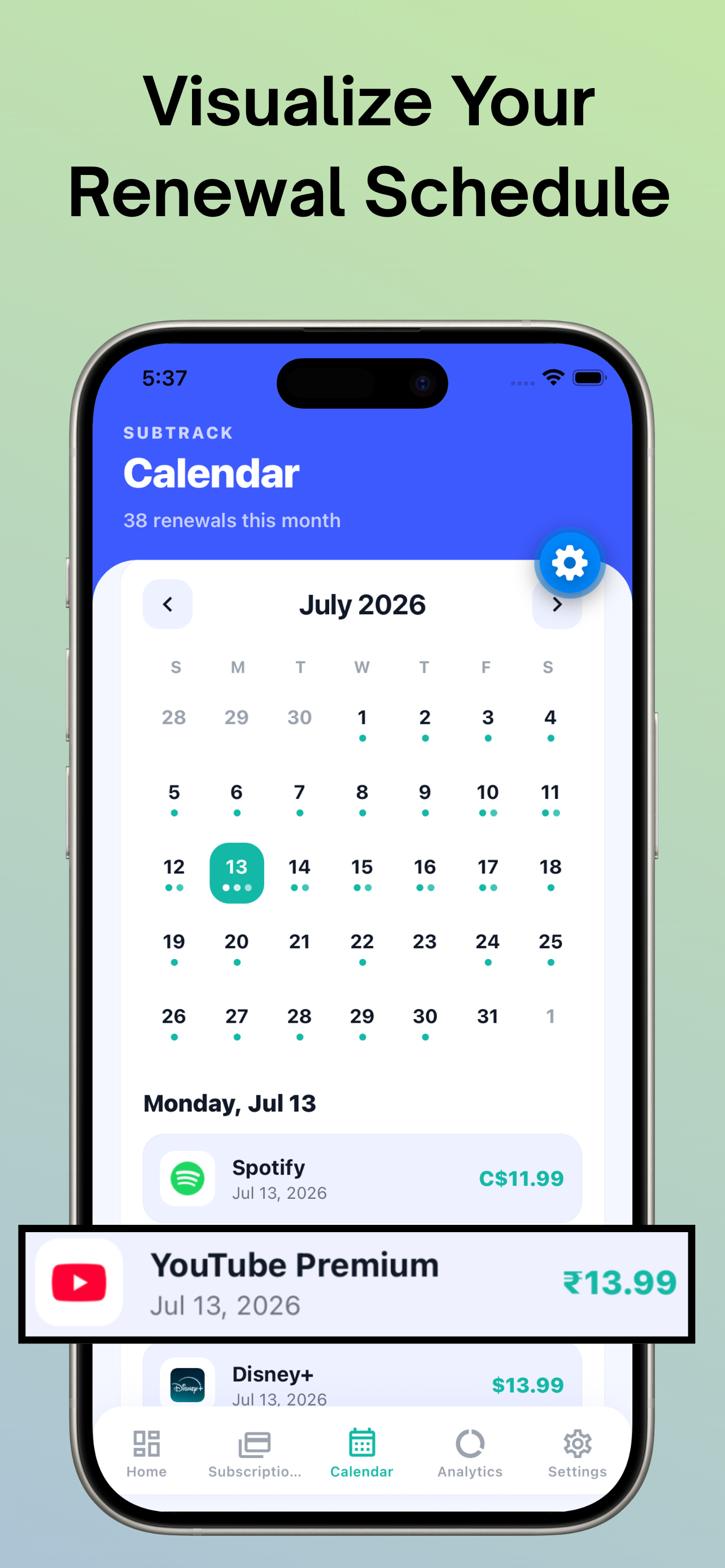 SubTrack: Sub Tracker screenshot 4