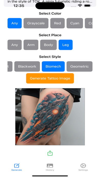 Tattoo AI : AI Tattoo  Design Screenshot