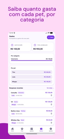 Patinhas APP - Controle de Pet iPhone screenshot
