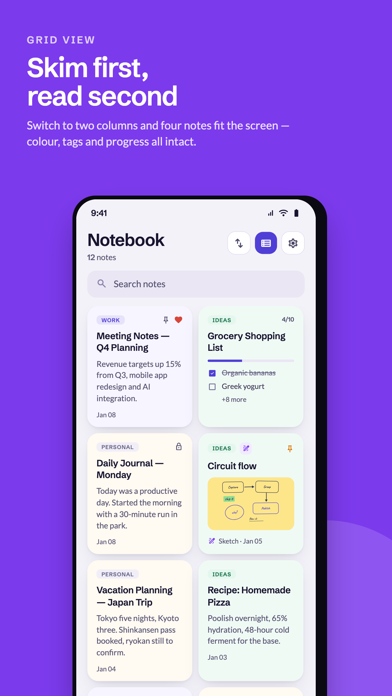 Notes - Notepad, Notebook iPhone screenshot
