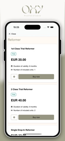 oxy pilatesstudio screenshot