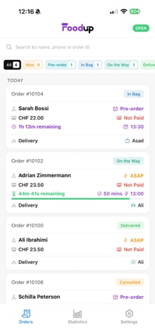 FoodUp Orders screenshot