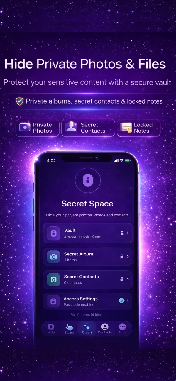 #2. CleanVault Photo Cleaner+Vault (iOS) De: Dinesh Reddy Vatti