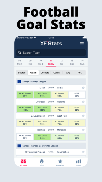 XFStats Extreme Football Stats Screenshot