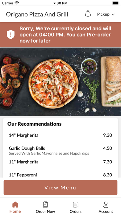 Origano Pizza And Grill Screenshot