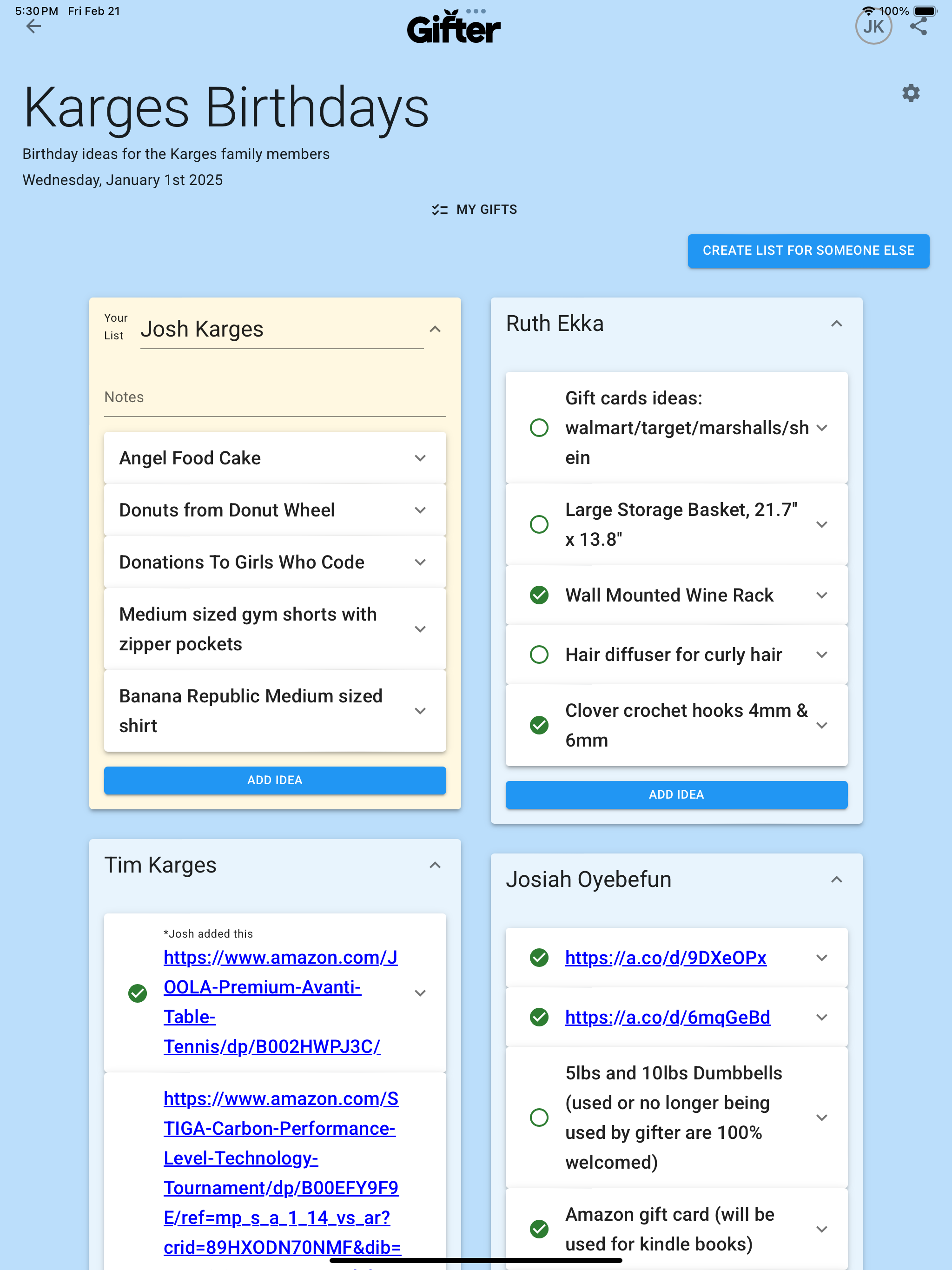 The Gifter App