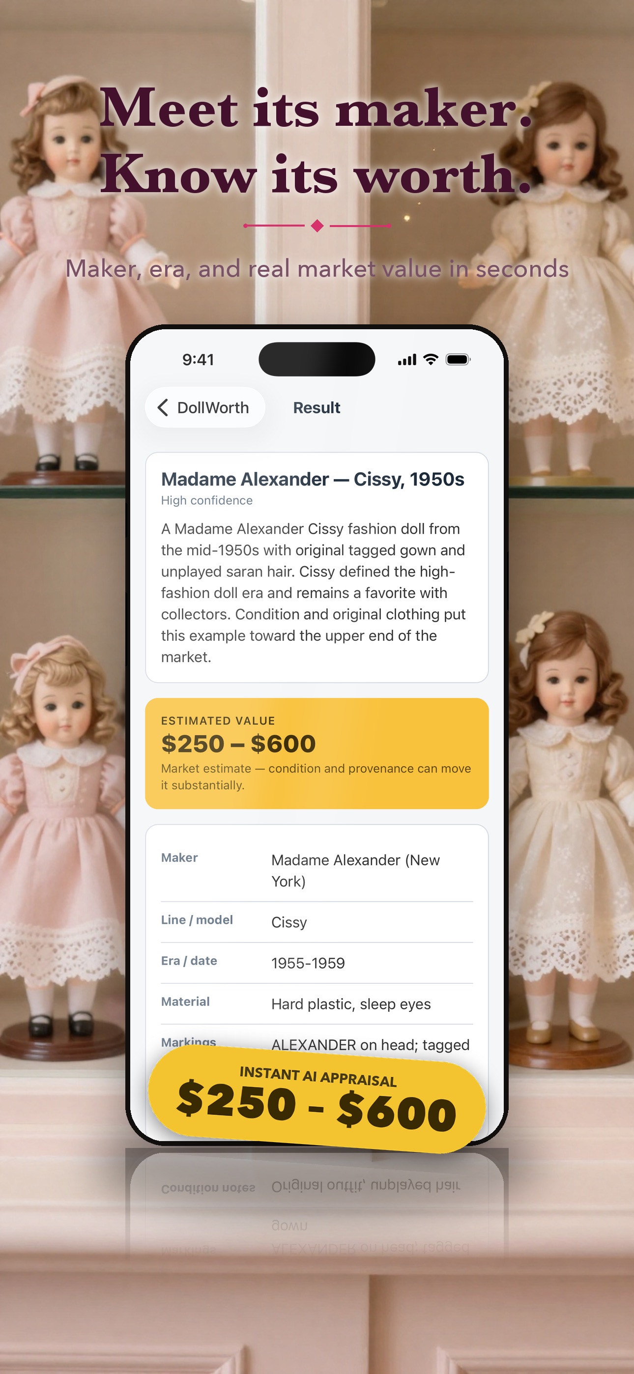 Screenshot 1 of DollWorth: Doll Identifier