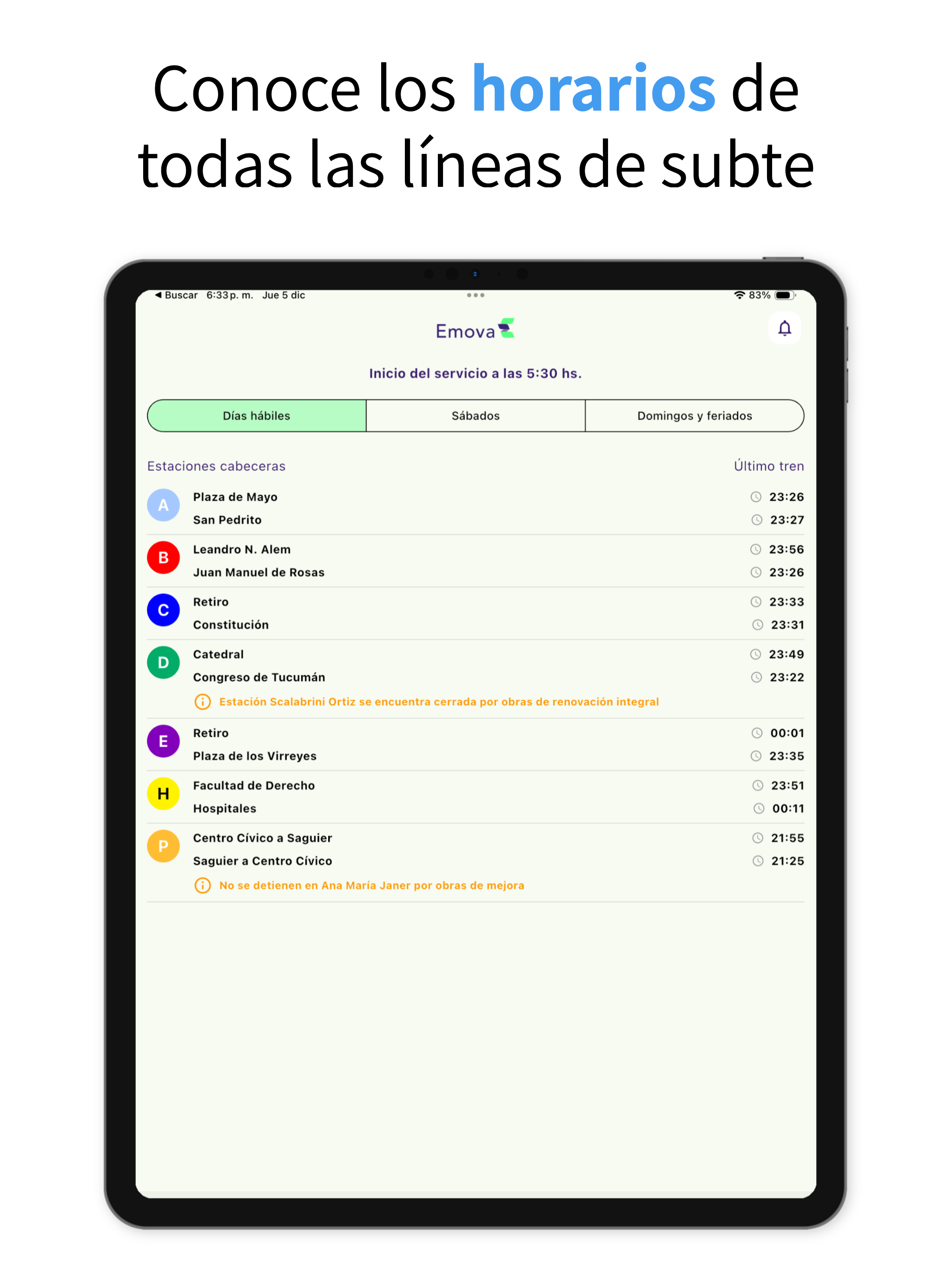 Emova – Subte Buenos Aires screenshot 6
