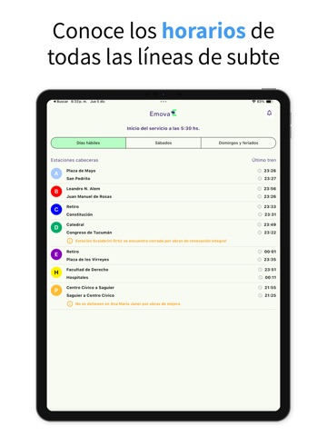 Emova – Subte Buenos Aires iPad screenshot 2