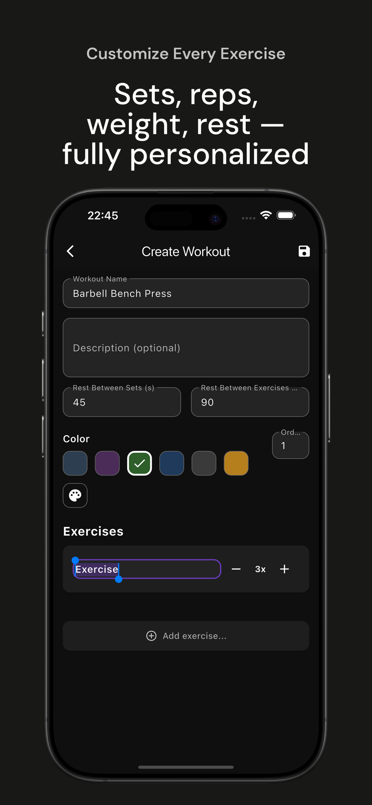 Workout Log – Gym Tracker
