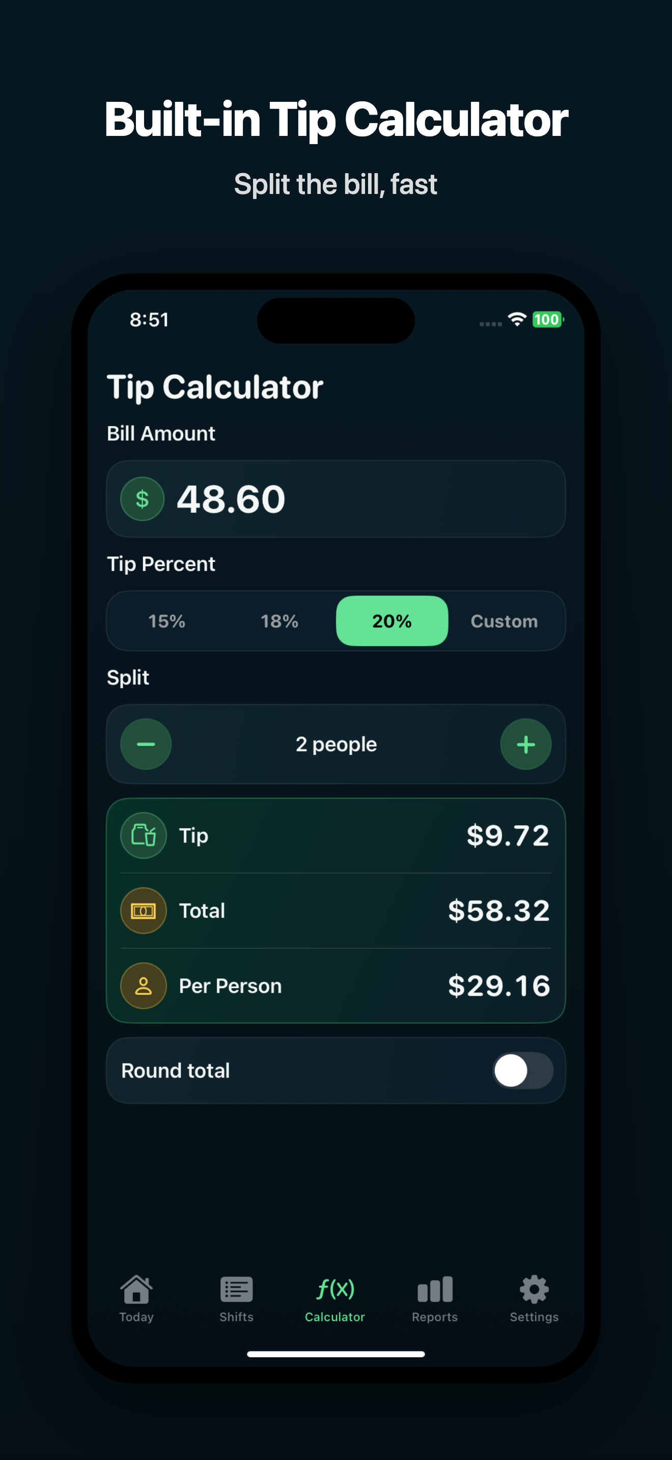 Tip Tracker - Shift Income
