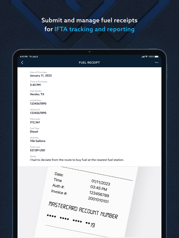 EZ LYNK ELD iPad screenshot 8 - Business app