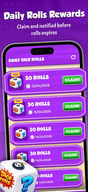 Dice Rolls - Dreams Rewards DD screenshot 1