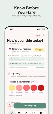 Flarewell: Rosacea Tracker Screenshot 1 of 6