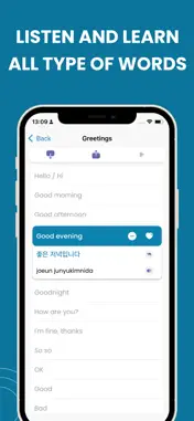 Learn Korean - Phrasebook screenshot 2