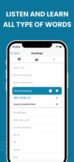 Learn Korean - Phrasebook screenshot 2