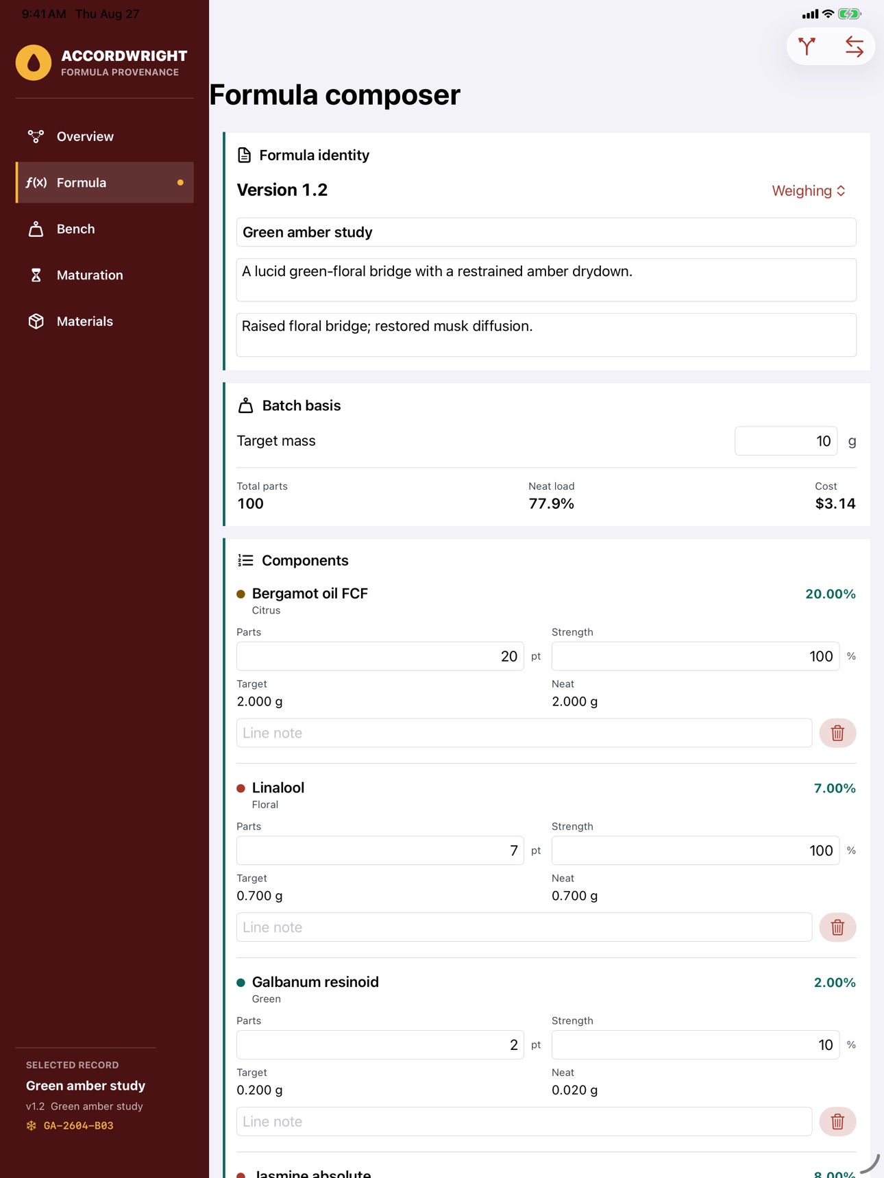 Screenshot 7 of Accordwright: Perfume Ledger