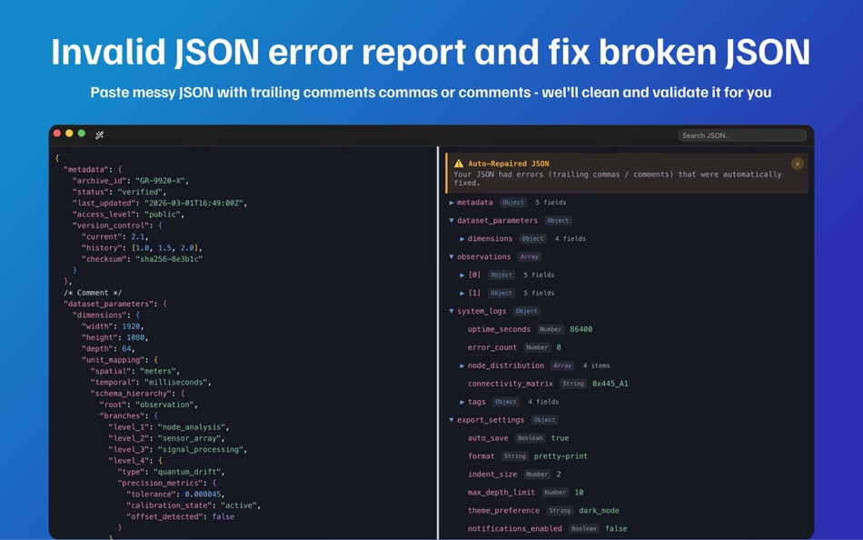 #2. JSON-Kit (macOS) Ved: Davit Darsalia