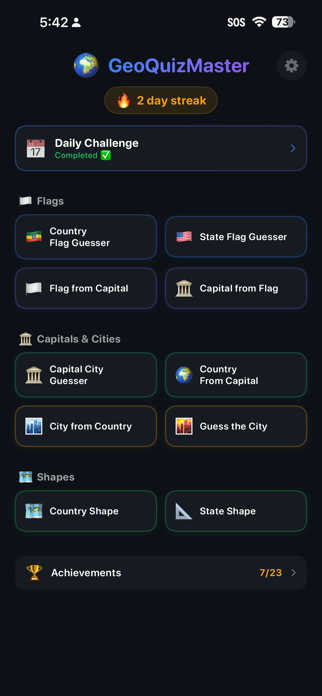 GeoQuizMaster Screenshot 1 of 10