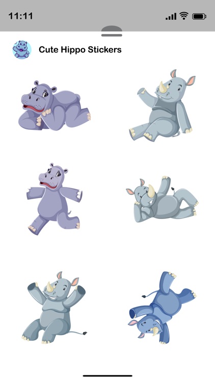 Cute Hippo Stickers screenshot-3