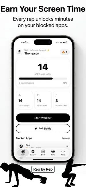 Push Up Time : PushBlock App screenshot 2