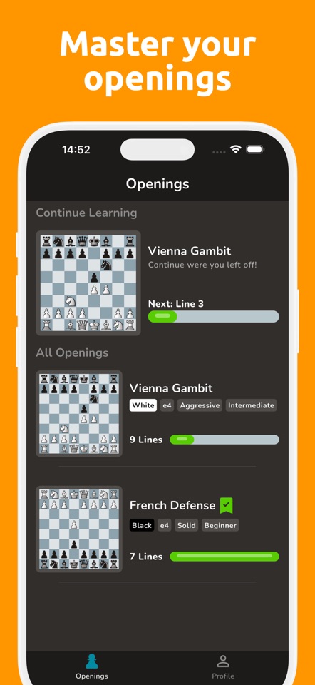 Openit - Chess Opening Trainer screenshot 1