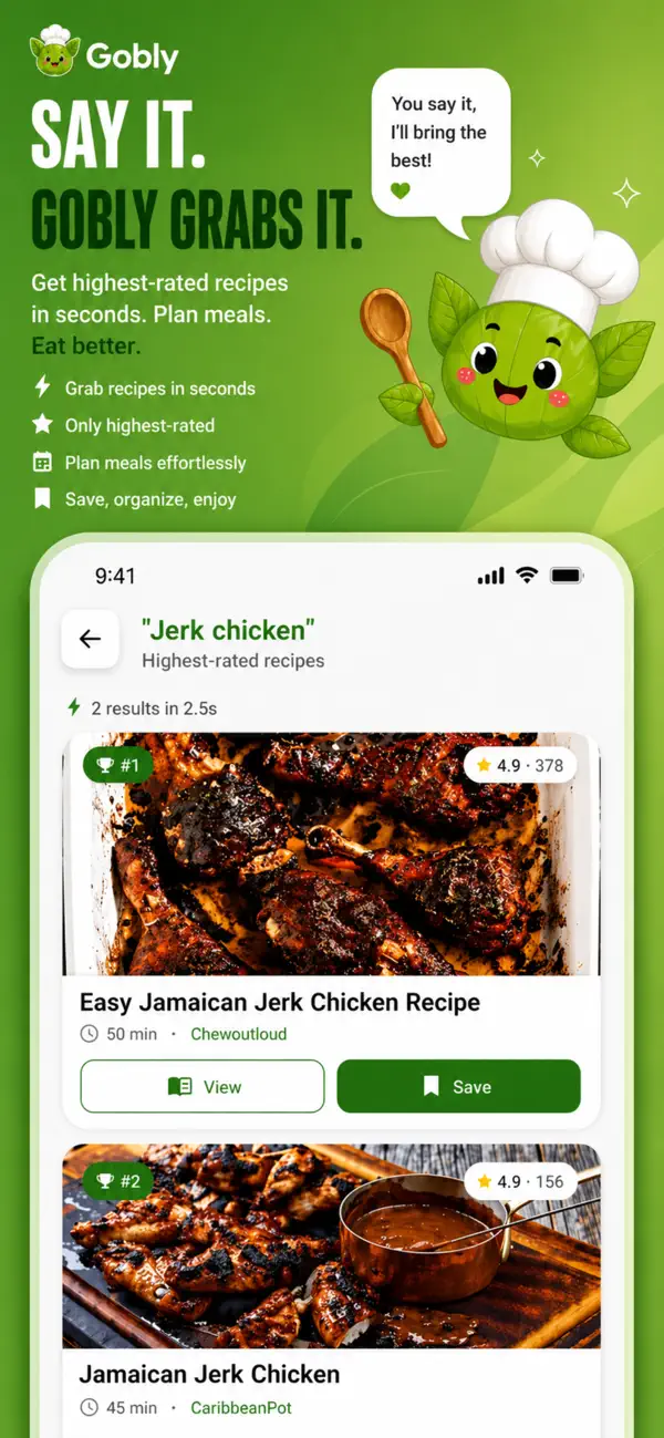 Screenshot #2 pour Gobly-AI Meal Planner & Recipe