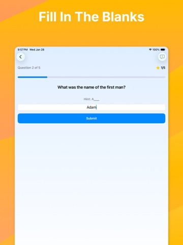 Bible Trivia For Kids iPad screenshot