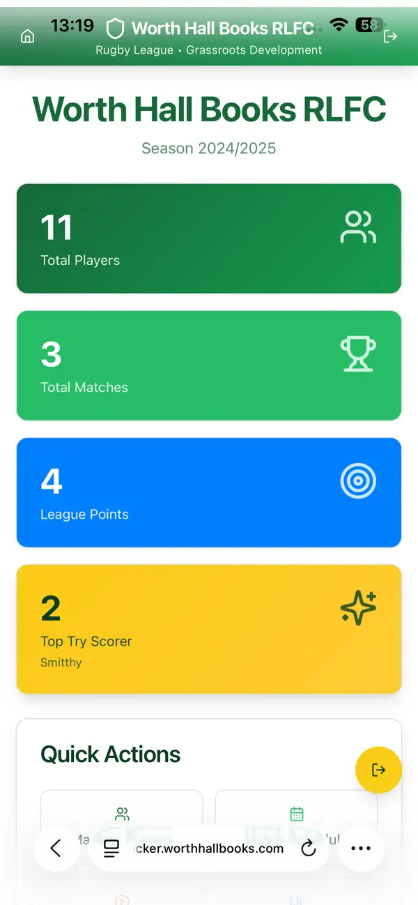 Screenshot #2 pour Grassroots Rugby Team Tracker