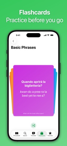 SpeakEasy Italian Phrasebook screenshot