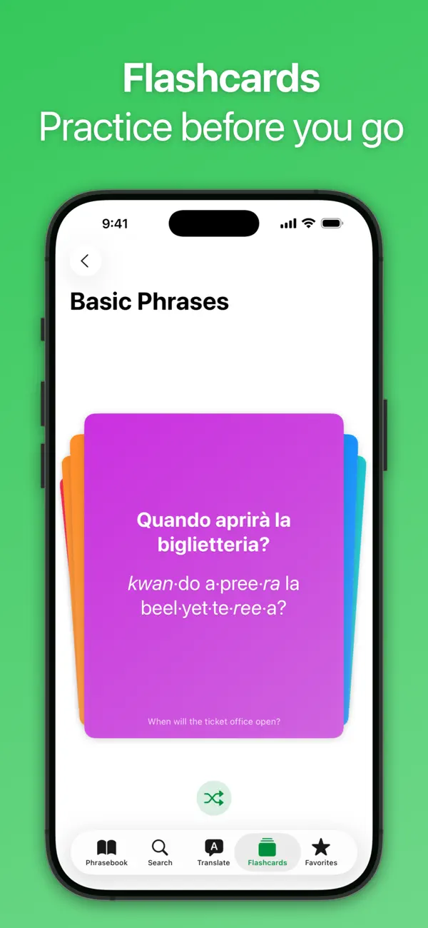 Screenshot #2 pour SpeakEasy Italian Phrasebook