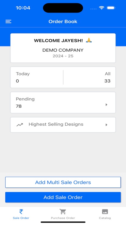 Simple Hisaab - Order Book