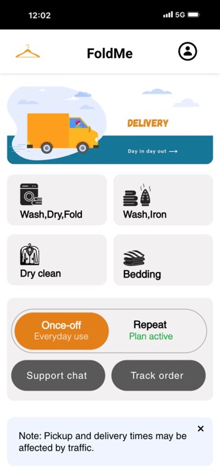 FoldMe Laundry Service Screenshot 1 of 5