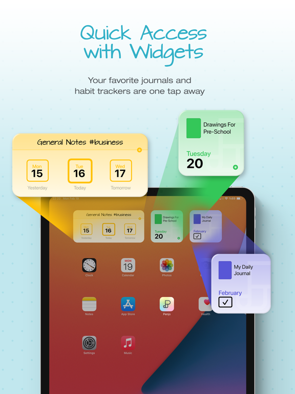 Penjo: Pencil Journal, Planner iPad screenshot 8 - Productivity app